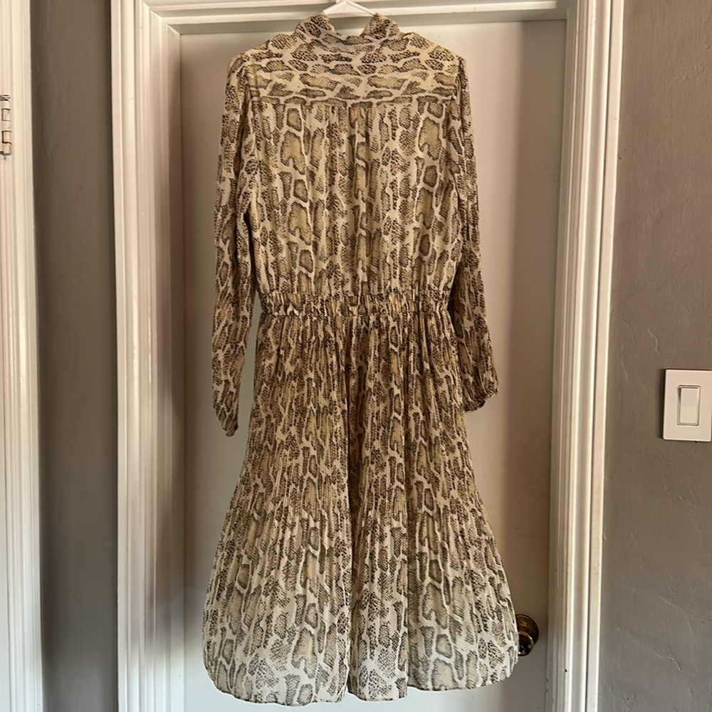 Current Air Olivia Snake-Printed Midi Dress Neutral - Picture 3 of 5